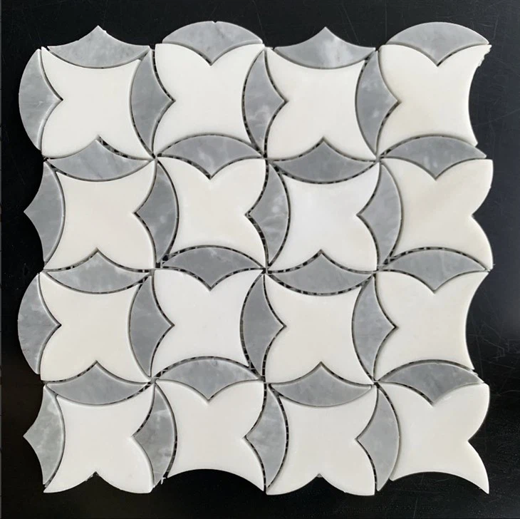 Black Marble Mosaic Floor Tile