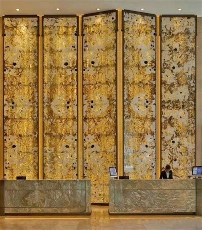 Disinn Ġdid Led Marbles Lumi Stone Panels Għall Sfond Dec